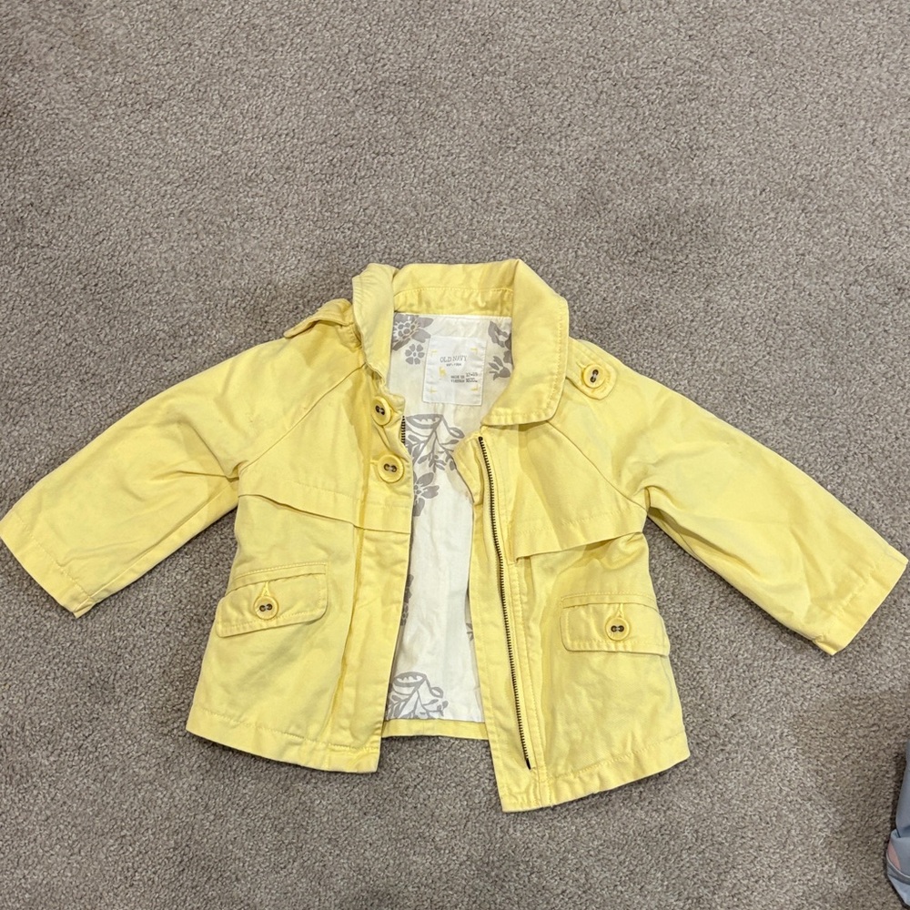 Old Navy Bright Yellow Toddler Raincoat
